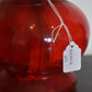 Vintage P&A Risdon Oil Lamp with Eagle Burner USA Ruby Red Glass and White Shade