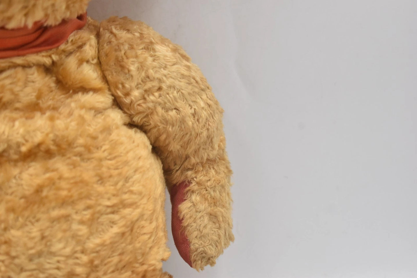Vintage 1950s European Silk Plush Teddy Bear Fully Jointed 54cm Wood Wool Filled