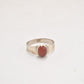 Vintage Sterling Silver Carnelian Agate Modernist Ring – Size N 1/2 – 1978 Birmingham