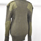 British Army Olive Green Wool Jumper Pullover Thermal Jersey - Size 100cm
