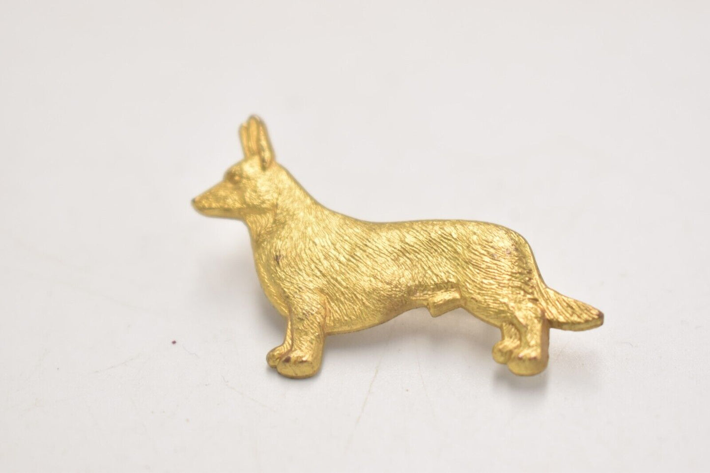Vintage Kenart Gold Tone Pembroke Welsh Corgi Dog Brooch