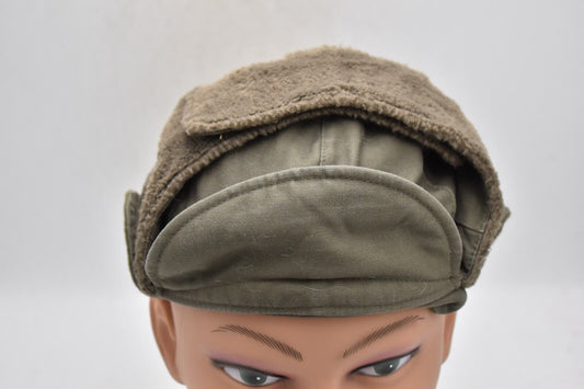 German Army Trapper Cap – Thermal Cold Weather, Bundeswehr, Olive Drab, Size 58