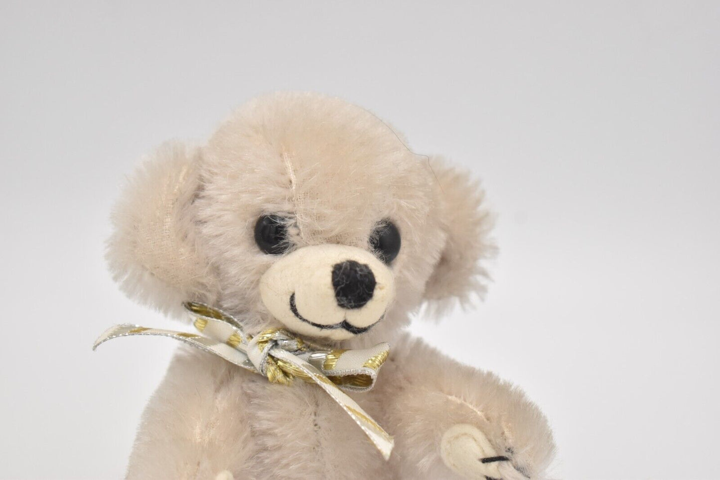 Merrythought Grey Cheeky Bear – Limited Edition Retired – Mohair, Boxed