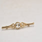 Vintage Gold Tone Diamante Bar Brooch