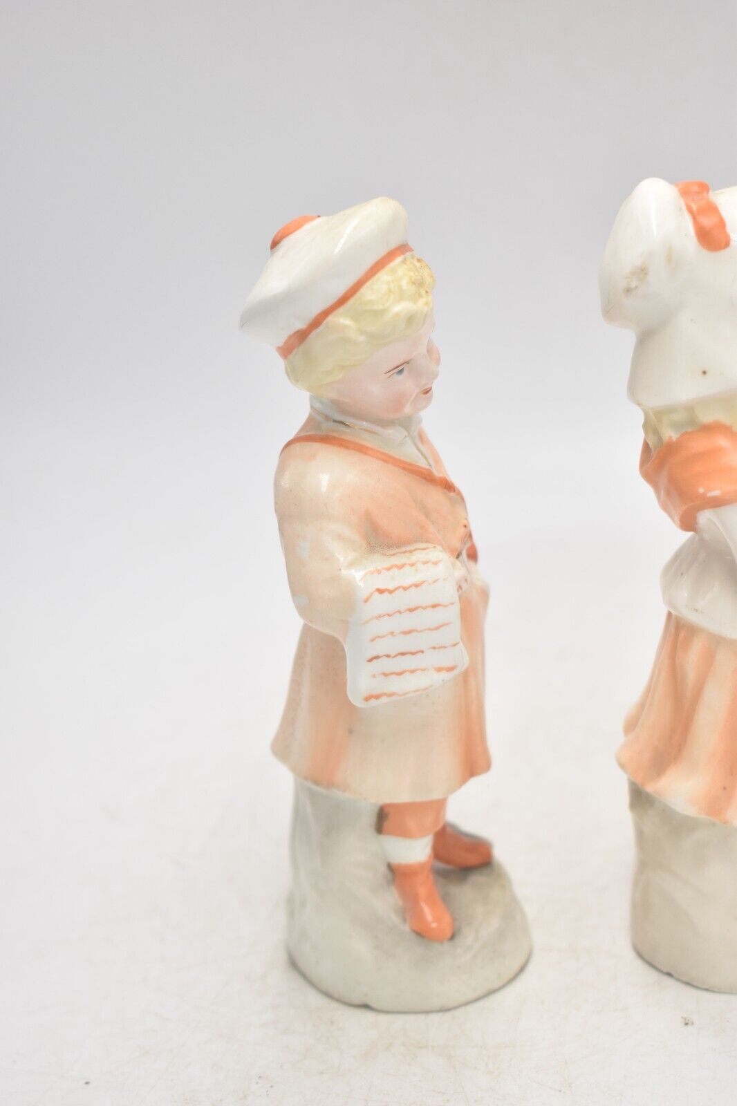 Antique 19th Century German Bisque Boy & Girl Figurine Statues – Collectible
