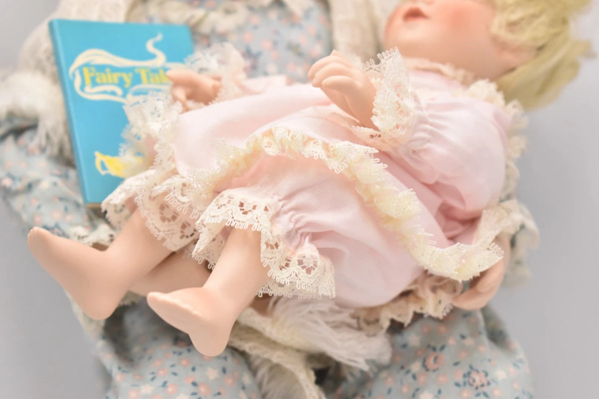 Vintage Danbury Mint Once Upon a Time Grandmother Granddaughter Porcelain Dolls