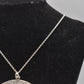 Vintage Modern Minimalist Sterling Silver 925 Lichen Pendant Necklace 56cm