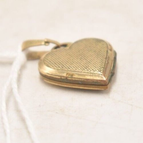 Antique 9ct Rolled Gold Heart Locket Pendant