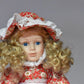 Vintage Large Lifelike Porcelain Doll – 70cm – Blonde Hair, Blue Eyes, Red Dress