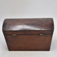 Antique Georgian Mahogany Wooden Tea Caddy Double Lidded 21cm