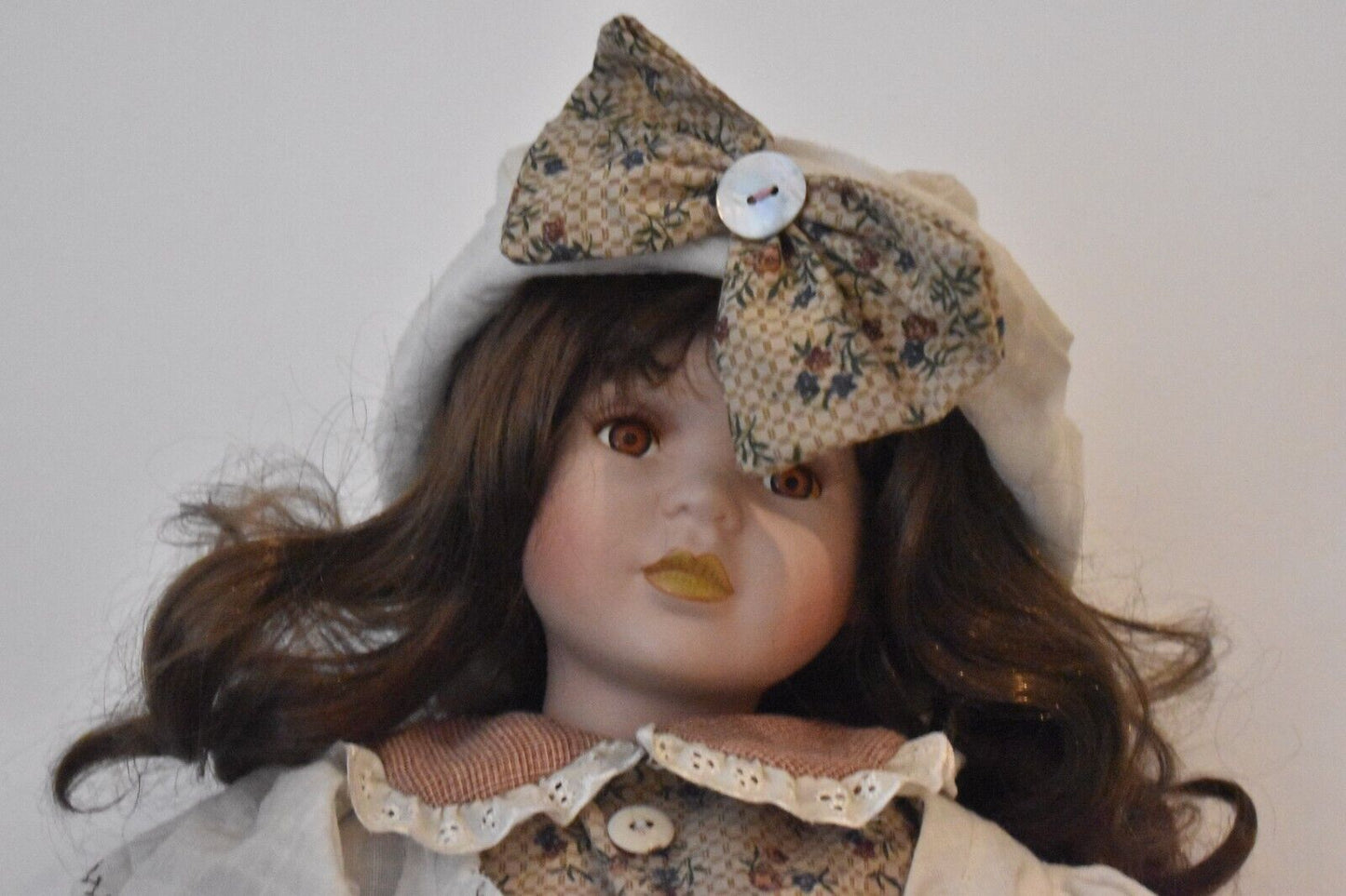 Vintage The Leonardo Collection School Girl Porcelain Doll – Retired – 65cm Tall