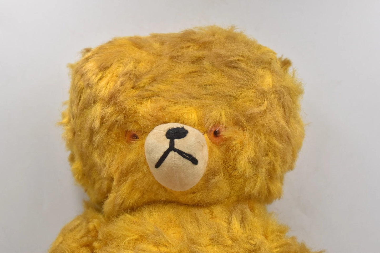 Vintage 1950s German Golden Teddy Bear Wood Wool Filled Fully Jointed 58cm