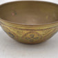 Antique Middle Eastern Arabic Brass Bowl Copper Inlay Calligraphy