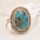 Vintage S. Jack Navajo Turquoise Sterling Silver 925 Ring – Size U
