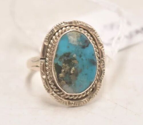 Vintage S. Jack Navajo Turquoise Sterling Silver 925 Ring – Size U
