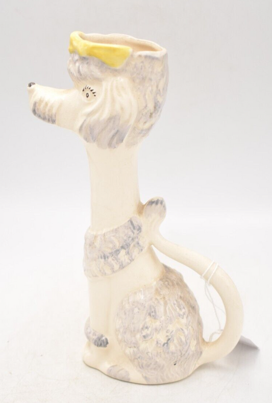 Vintage 1950s Arthur Wood Poodle Dog Long Neck Vase Decorative Ornament