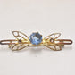 Vintage Gold Tone Butterfly Brooch with Blue Glass Gemstone – Women's Jewellery