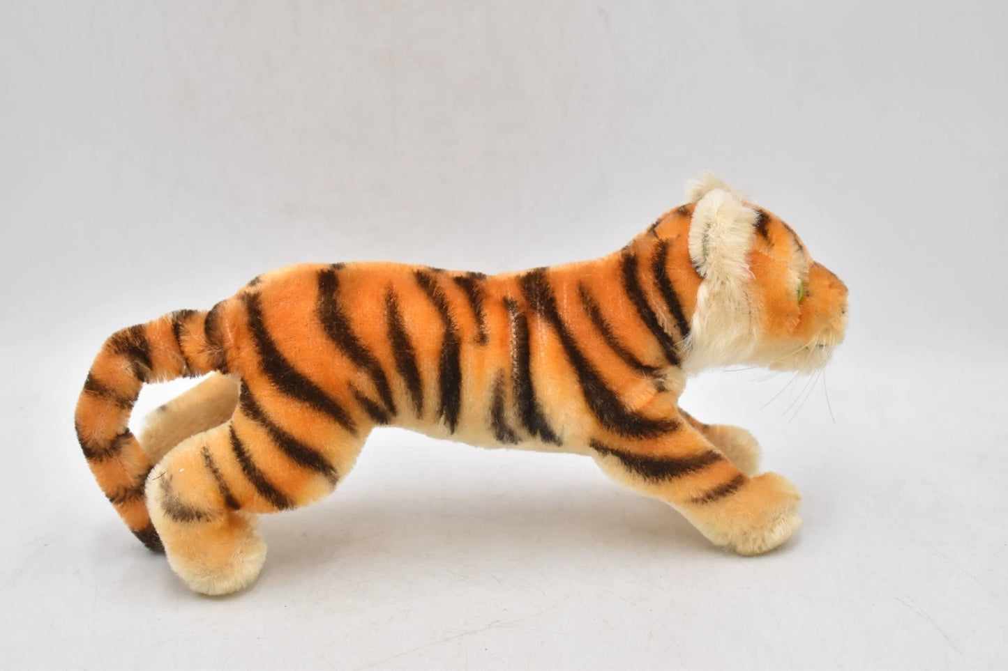 Vintage Steiff Tiger 1950s 1960s Mohair Ear Button