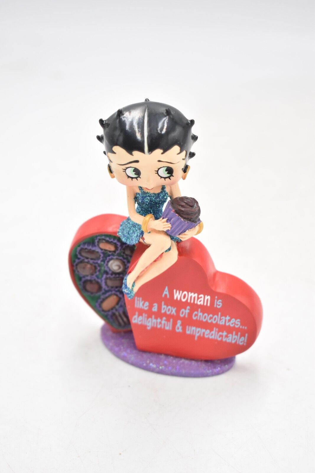 Betty Boop Danbury Mint "A Woman Is Like a Box of Chocolates" Figurine Statue