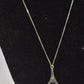 Vintage 925 Sterling Silver Abalone & Marcasite Pendant Necklace – 45cm