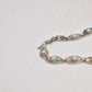 Vintage Silver Metal & Turquoise Boohoo Style Bracelet – 18cm