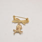 Vintage Gold Tone Poodle Dog Brooch – 4cm – Women's Costume Jewellery