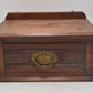 Antique Mahogany Stationery Drawer Desktop / Wall Mount Organiser Brass Handle