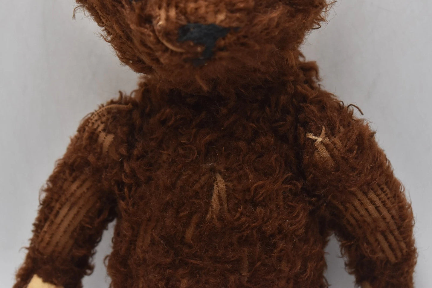 Antique American Mohair Teddy Bear Black Boot Button Eyes Fully Jointed 44cm