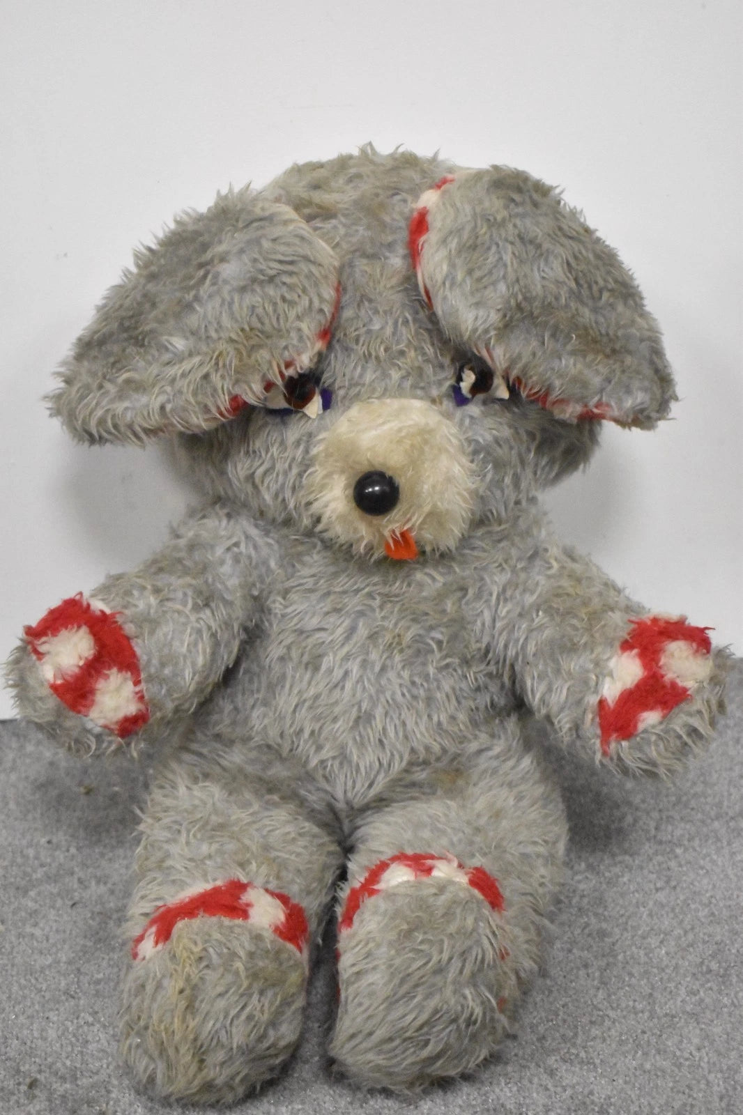 Vintage 1960s Lefray Large Plush Teddy Bear with Tongue Tagged 60cm
