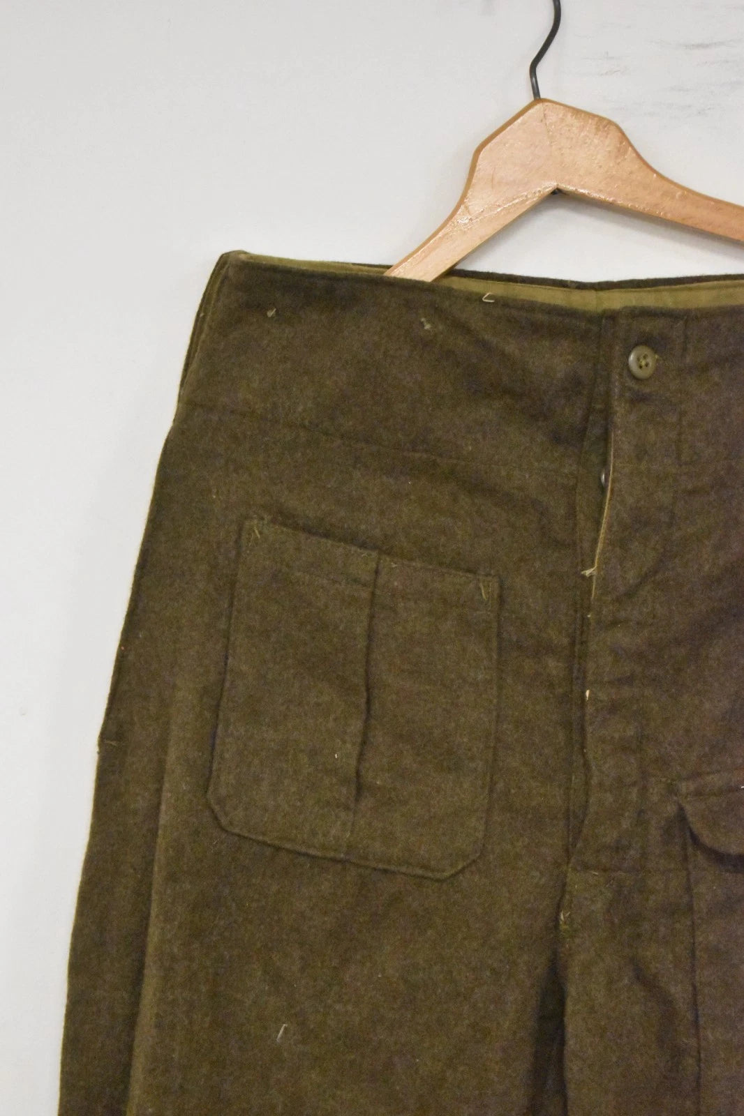 Vintage 1950s Greek Army Parachutist Wool Trousers Dated 1950 Waist 30" Leg 28"