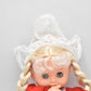 Vintage 1970's Thumb Sucking, Eyes Open and Close Doll Swiss Outfit, Soft Body