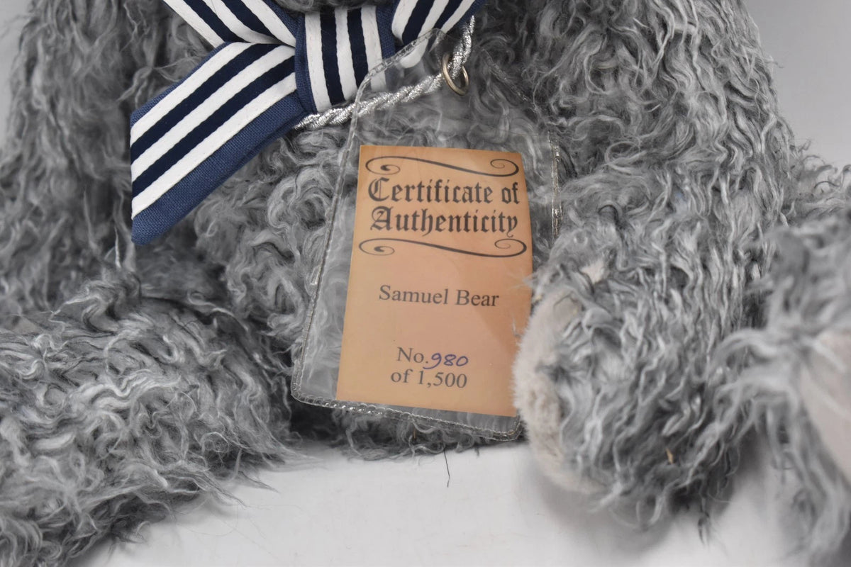 Suki Silver Tag Samuel Teddy Bear Limited Edition 980/1500 Tagged 50cm
