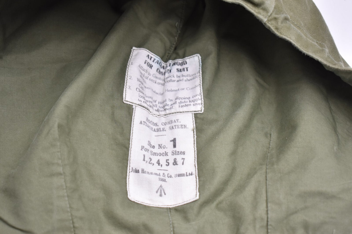 British Army Cold Weather Parka Hood 1953 Pattern Olive Green