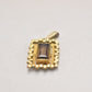 Vintage Andreas Daub A&D Rolled Gold Red Glass Necklace Pendant