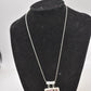 Vintage Sterling Silver 925 and Calsilica Pendant Necklace 46cm