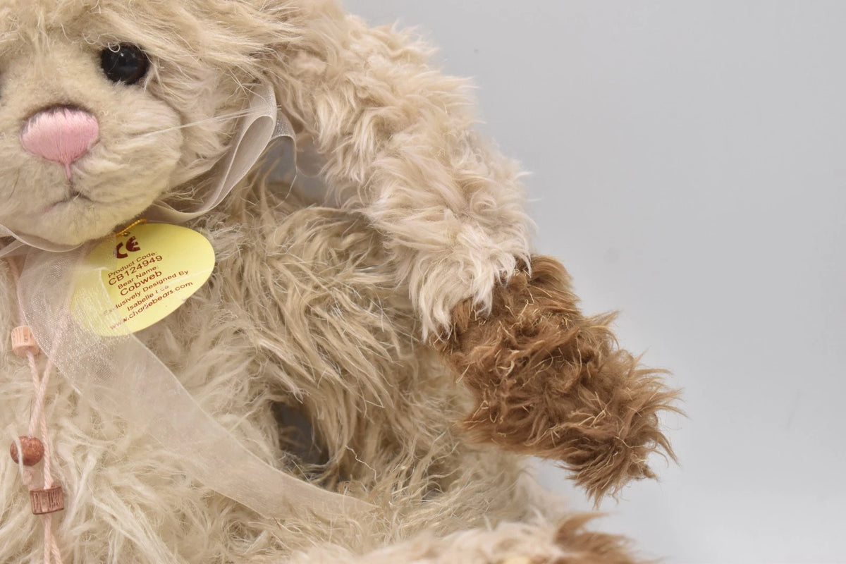 Charlie Bears Cobweb Rabbit Teddy Bear Retired Tagged Isabelle Lee Designed