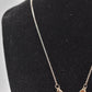 Vintage 925 Sterling Silver Amber and Diamond Teardrop Necklace