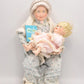 Vintage Danbury Mint Once Upon a Time Grandmother Granddaughter Porcelain Dolls