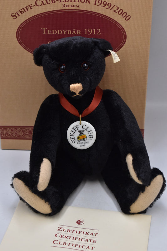Steiff 1912 Schwarz Replica Teddy Bear – Club Edition 1999 – 420160 – LE #5011