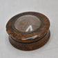 Antique 1861 Burr Walnut Mourning Box Love Lock of Hair & Note 6cm