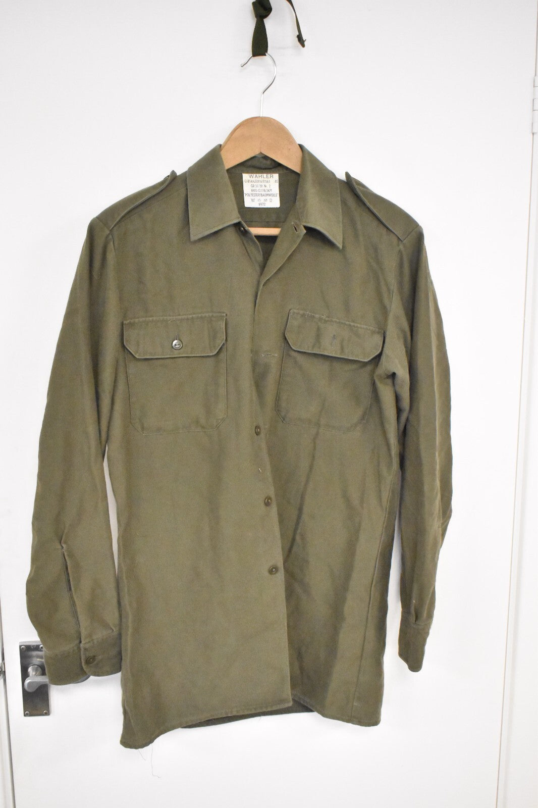 Vintage German Army Olive Shirt – 40" Chest – Dated 1985