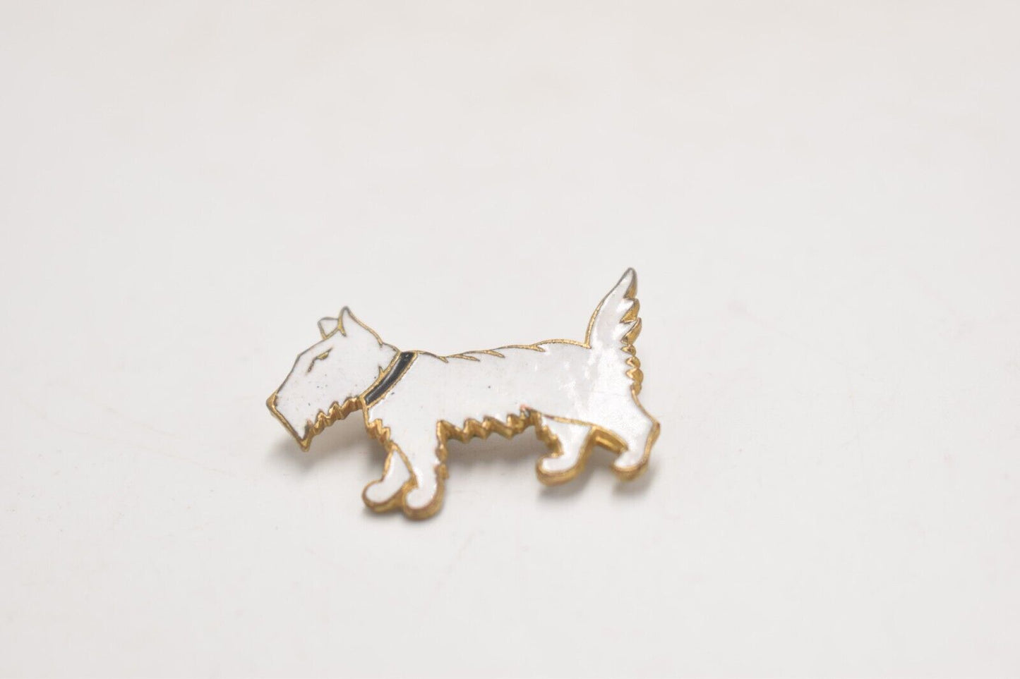 Vintage White Scottie Dog Pin Badge/Brooch