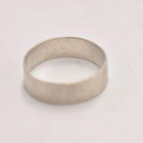 Vintage Sterling Silver 925 Plain Band Ring – Size Q 1/2