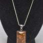 Vintage Sterling Silver 925 Necklace with Baltic Amber Cabochon Silver Setting