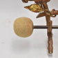 Antique Art Nouveau Brass Tabletop Dinner Gong Rose & Thorns with Striker