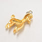 Vintage Gold Metal Poodle Dog Necklace Pendant 9.12g