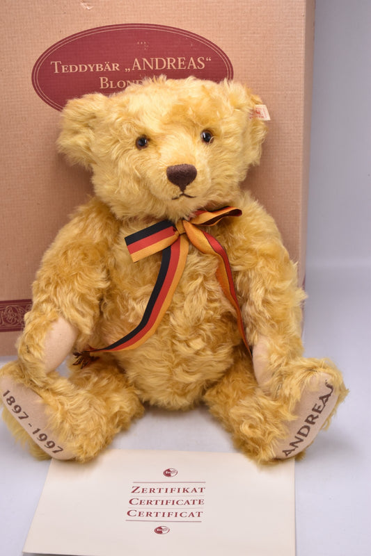 Steiff Andreas Commemorative Bear 1897-1997 655302 Limited Edition