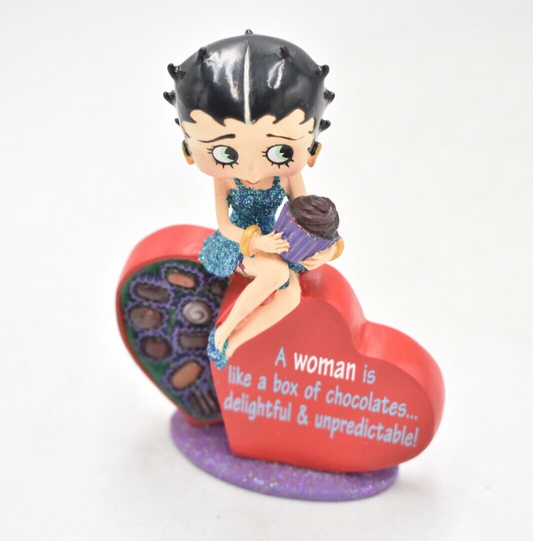 Betty Boop Danbury Mint "A Woman Is Like a Box of Chocolates" Figurine Statue