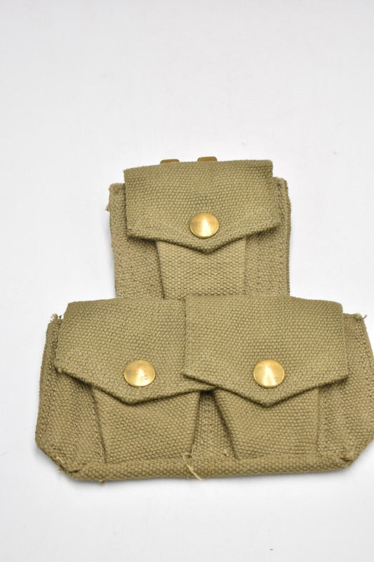 British Army WWII 37 Pattern Triple Ammunition Pouch – Dated 1943