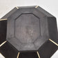 Antique Anglo-Indian Hand Carved Ebony Octagonal Dish with Inlay 22.5cm